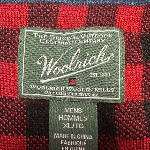 Woolrich Men's 1/4 Zip Sweater Pullover Navy Blue Size X-Large. Cotton Blend - Picture 5 of 7